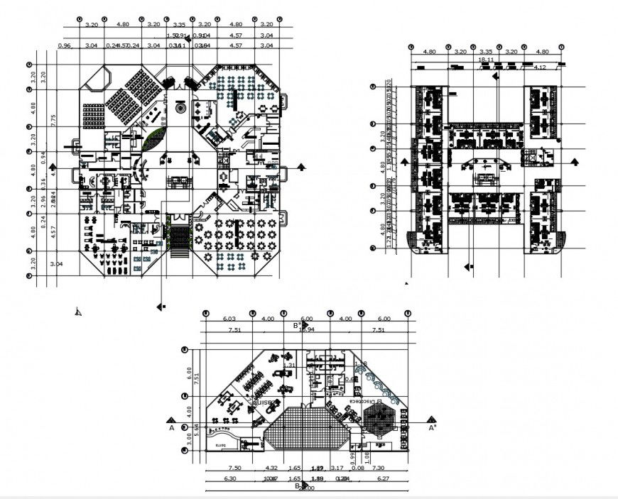 Casino and discotheque floor plan of hotel in auto cad software