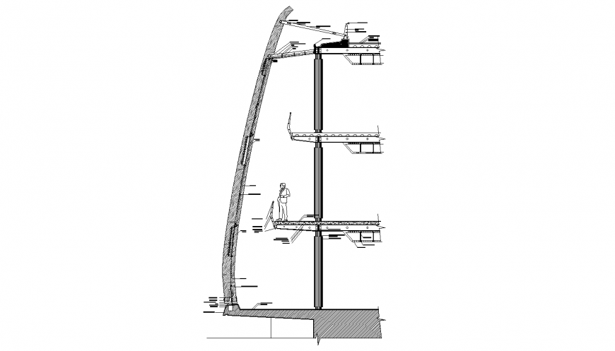 Casino construction detail drawing in dwg AutoCAD file.