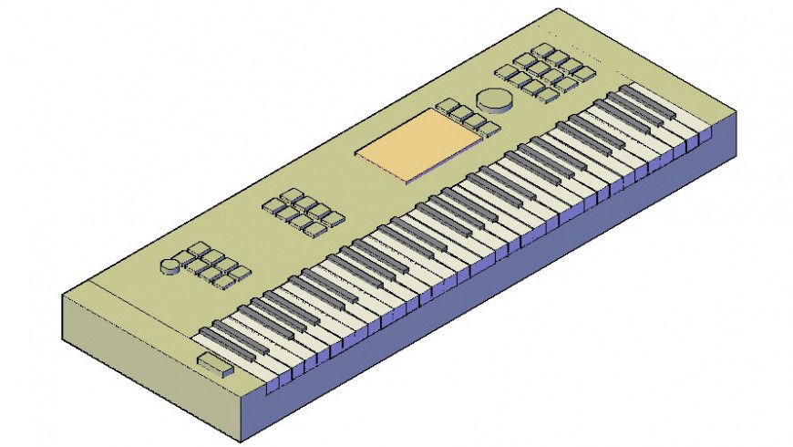 Casio detail 3d model drawing in autocad software