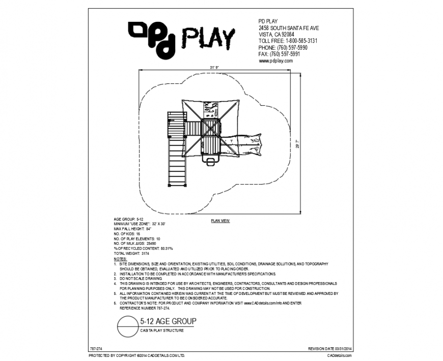 Casta garden structure and plan details dwg file