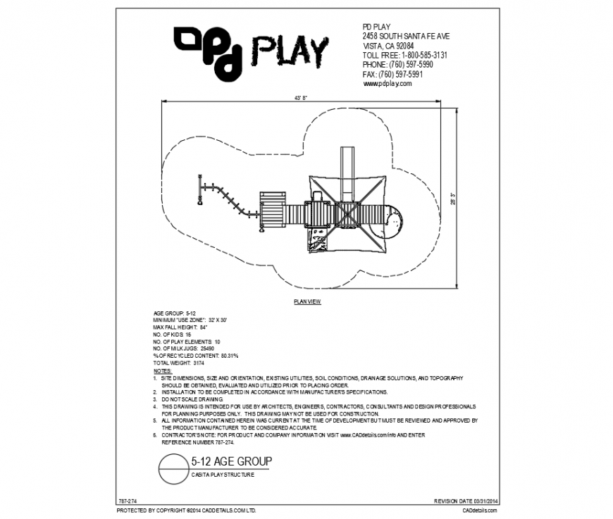 Castia kinder garden structure and plan details dwg file