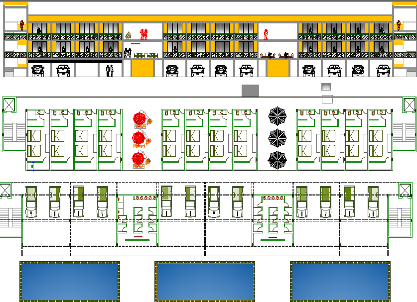 Casuarina Beach Resort Layout and Design – AutoCAD DWG File.