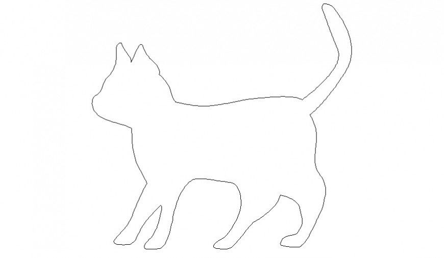 Cat 2d drawings details of animal units block dwg file