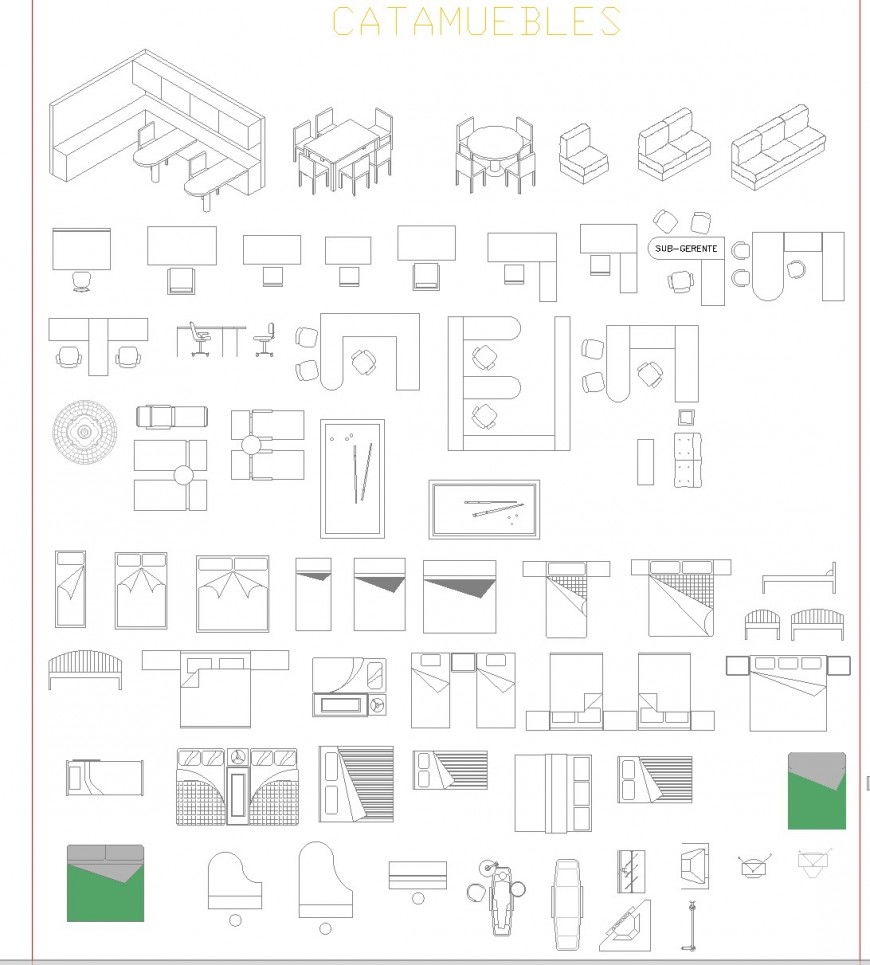 Catahouses furniture plan layout file
