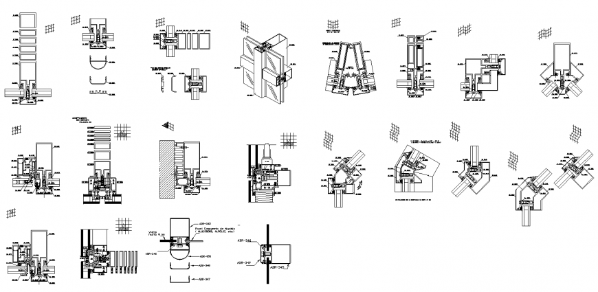 Cavity wall detail structure sectional layout file