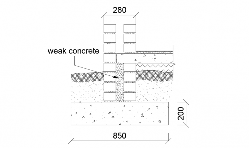 Cavity wall foundation construction details dwg file