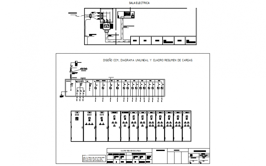CCM Design & Uni-Lineal Diagram Load Summary CAD Drawing