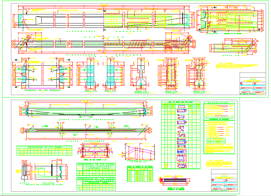 Beam Structure Design DWG File for Construction and Detailing