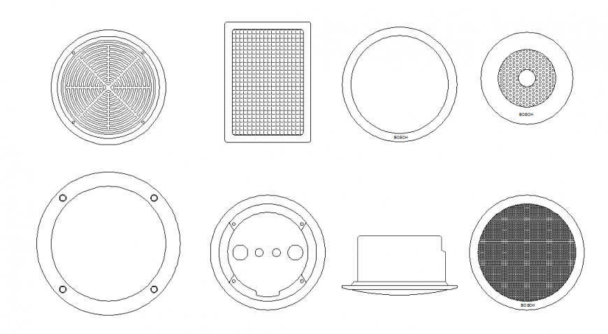 Ceiling-speakers 2D Block Design