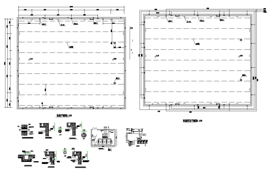 Ceiling CAD structure detail elevation 2d view layout autocad file