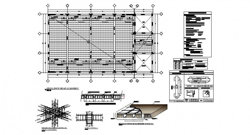 Ceiling constructive structure and cover plan cad drawing details dwg file
