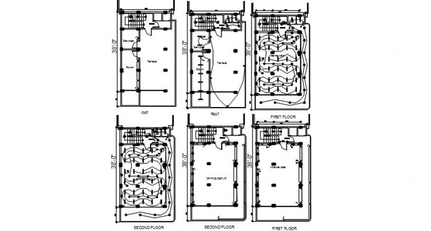 ceiling electrical installation cad file