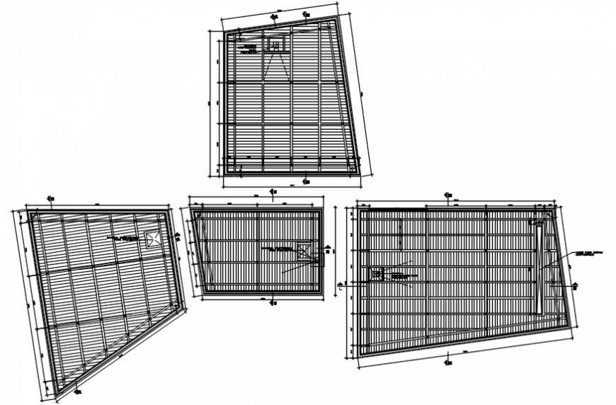 Ceiling for corporate building structure drawing details dwg file