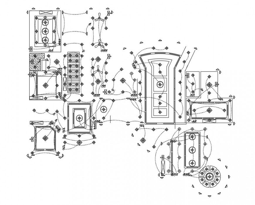 ceiling interior electrical light cad file