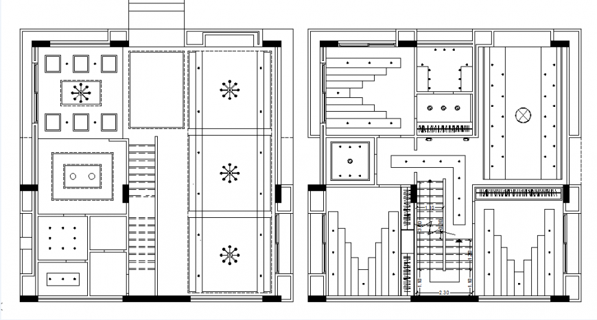 Ceiling layout house plan detail dwg file