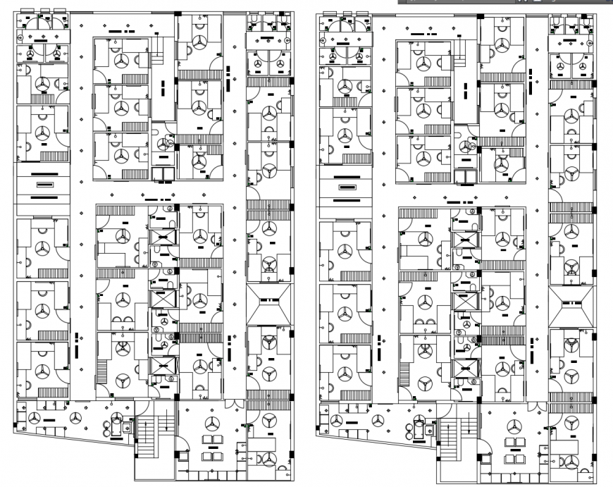 Ceiling layout plan and design drawing details for apartment building dwg file