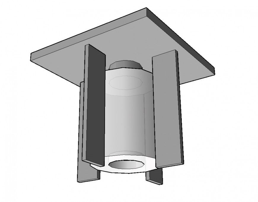 Ceiling light detail 3d model layout CAD blocks sketch-up file