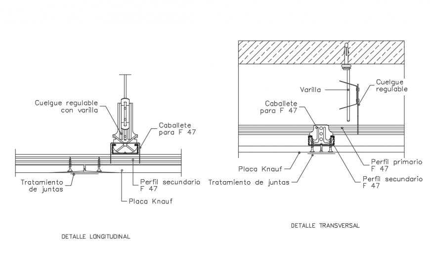 Ceiling of house light assembly structure details dwg file
