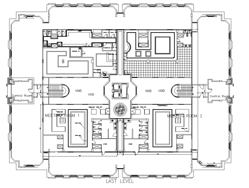 Ceiling plan drawing of pent house in dwg file.