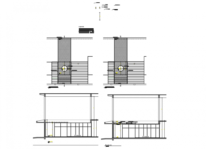 Ceiling plaster details for commercial center dwg file