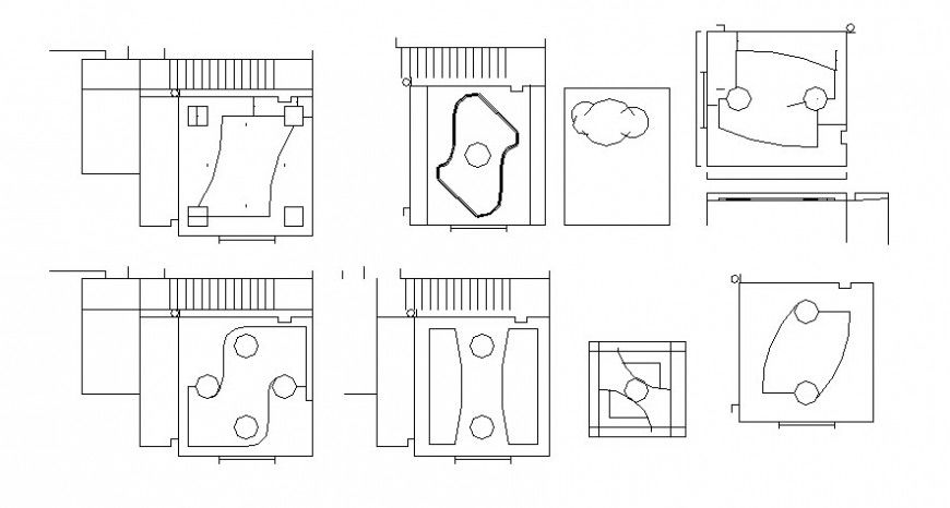 Ceiling POP design details 2d view autocad file