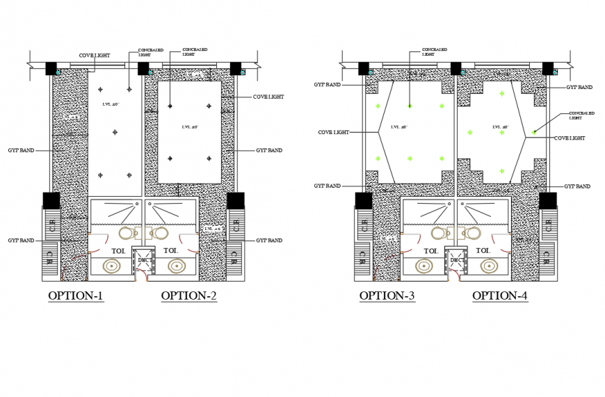 Ceiling structure details dwg file