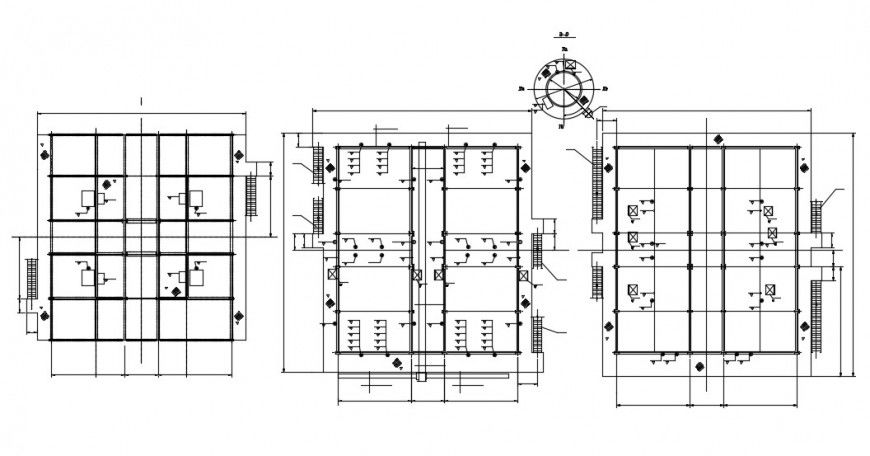 Cell layout of 2d cad drawing of autocad file