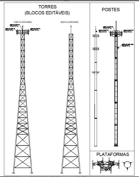 cell phone network tower Elevation design is available in this drawing file.Download it.