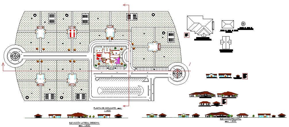 cemetery rooms and offices area planing architecture drawings