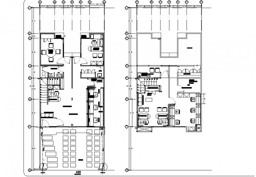 Center line house plan autocad file