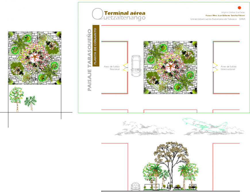 Centre court in housing drawing in dwg file.