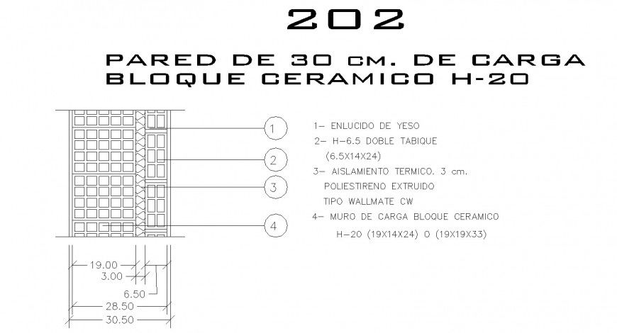 Ceramic wall detail drawing in dwg AutoCAD file.