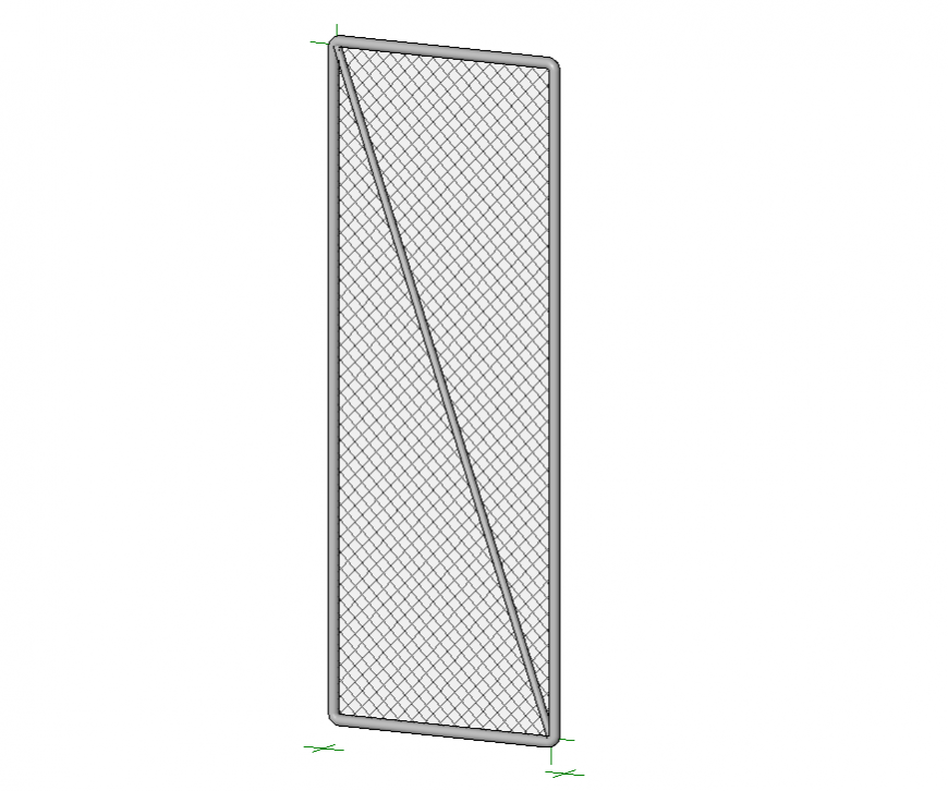 Chain link gate detail elevation CAD blocks layout 3d max 3d max file