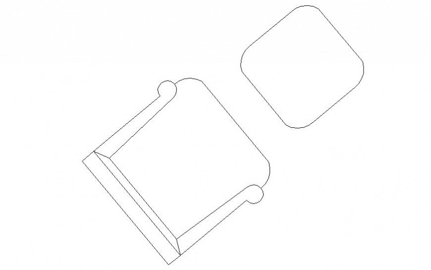 Chair and table block details autocad file