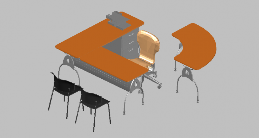 3D Furniture Design of Various Chair and Table Models