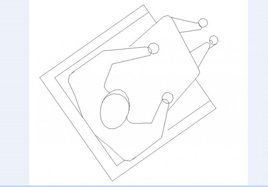 Chair block of furniture in auto cad file