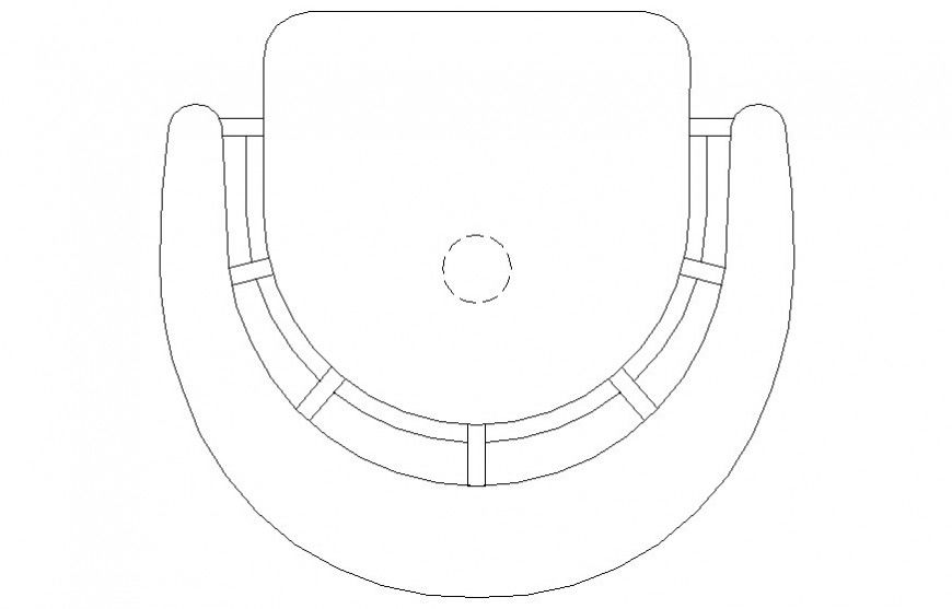 Chair blocks detail elevation 2d view in autocad