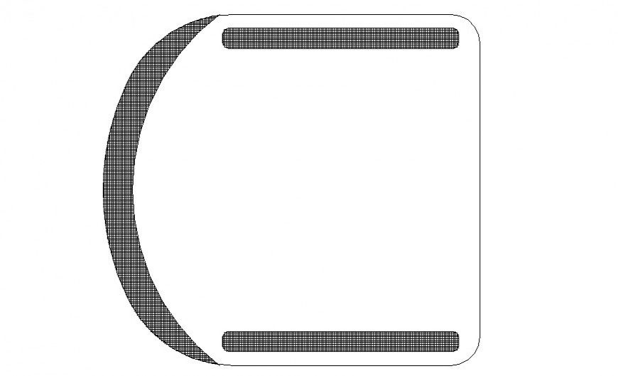 Chair elevation 2d view drawing in autocad