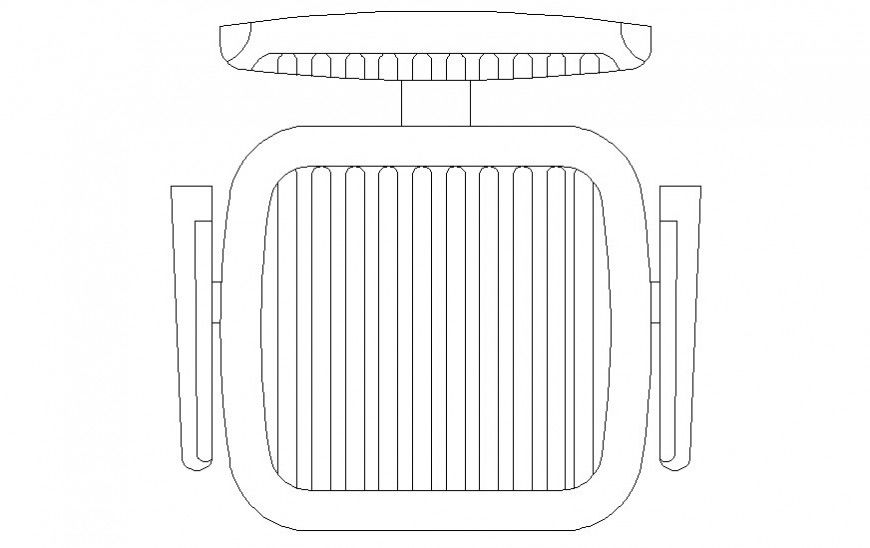 Chair elevation drawing details in autocad