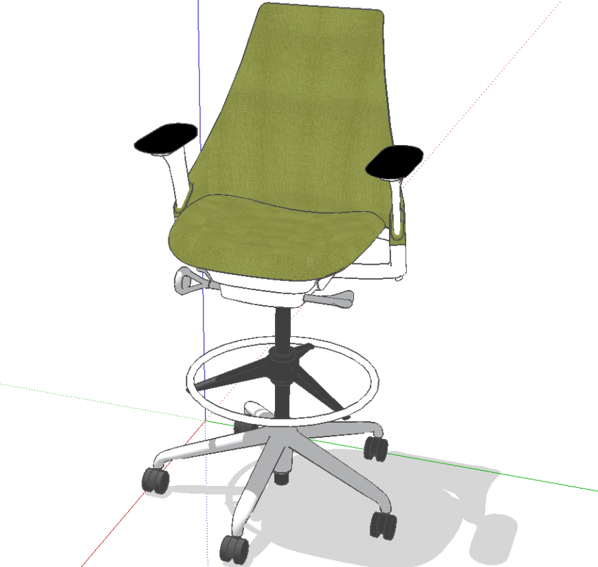 Chair plan detail dwg file.