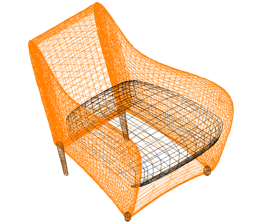 Chair plan with detail dwg file.