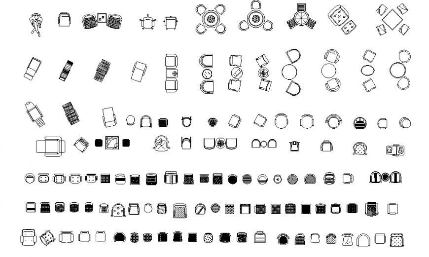 Chairs and Arm Chairs & Dining Table Block