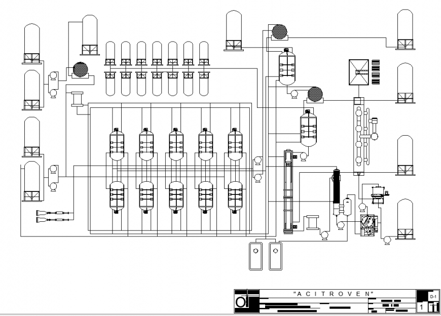 Chamber of gas plant drawing in dwg file.