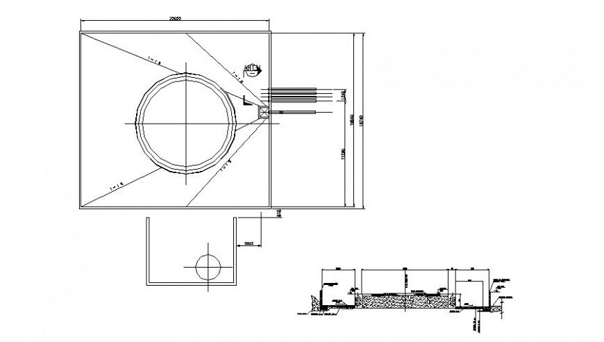 Chamber tank plan and section layout file
