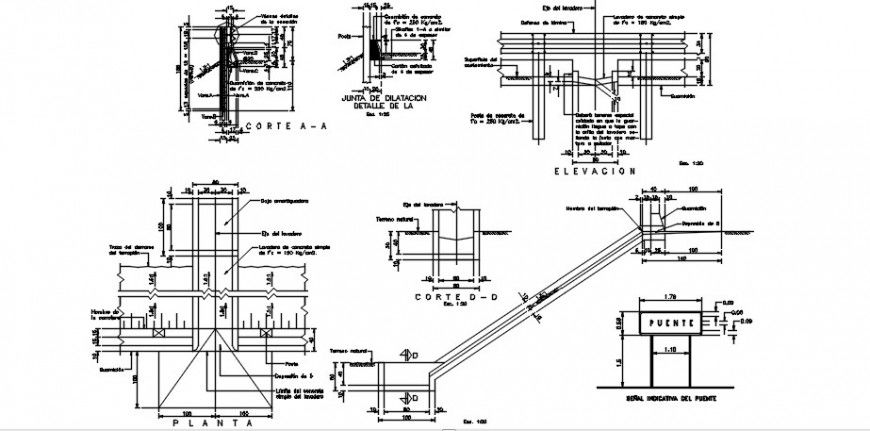 Changing room construction and structure details dwg file