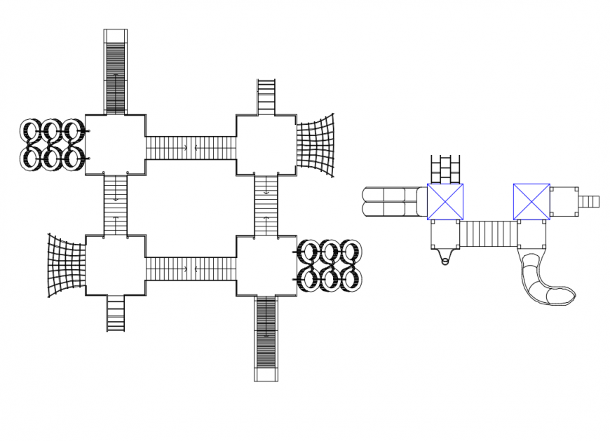 Chapel plan top view cad drawing details dwg file