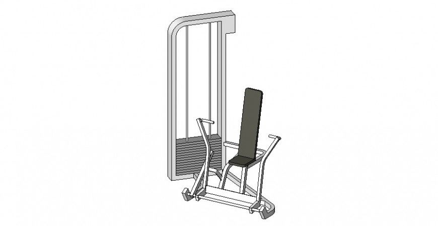 Chest Press 3 d modal autocad file