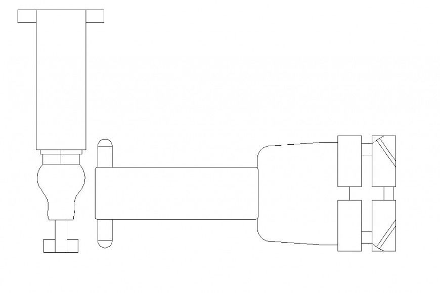 Chest press machine detail 2d view CAD gym equipment blocks layout autocad file