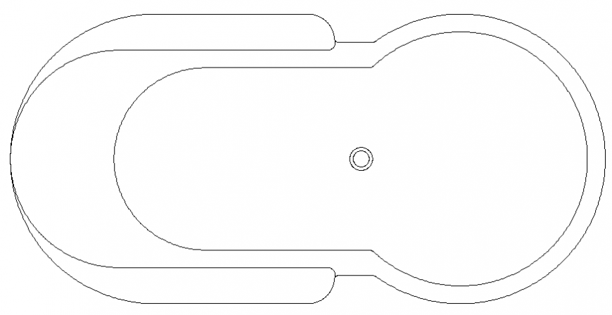 Children’s bath tub plan detail drawing in dwg file.