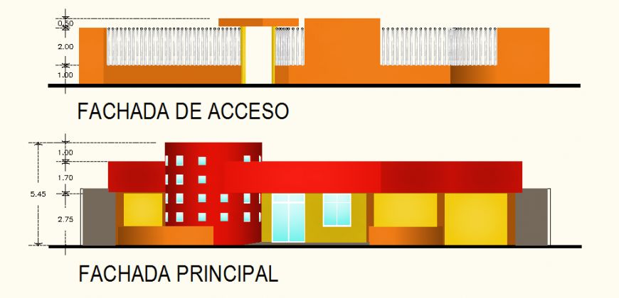 Children’s play group detail elevation in dwg AutoCAD file.